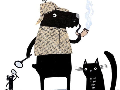  可爱动物手绘，创意童趣插画，猫咪动物插画，治愈系插画，可爱儿 