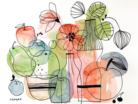  可爱动物手绘，创意童趣插画，猫咪动物插画，治愈系插画，可爱儿 