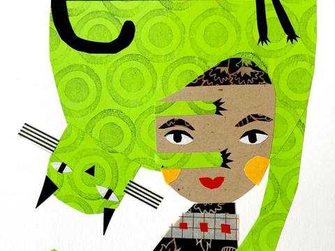  可爱动物手绘，创意童趣插画，猫咪动物插画，治愈系插画，可爱儿 