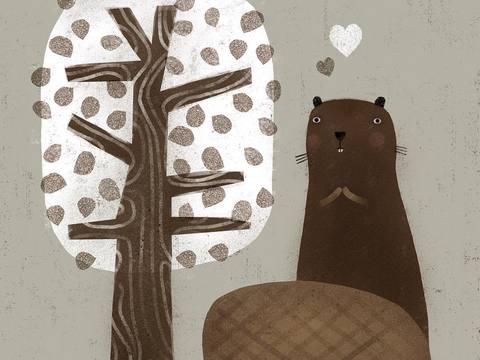  可爱动物手绘，创意童趣插画，猫咪动物插画，治愈系插画，可爱儿 