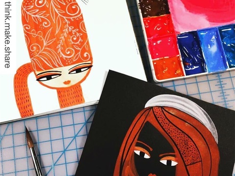  可爱动物手绘，创意童趣插画，猫咪动物插画，治愈系插画，可爱儿 