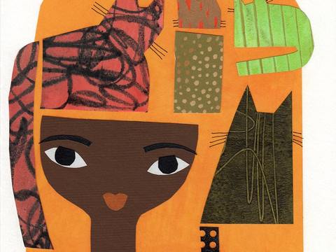  可爱动物手绘，创意童趣插画，猫咪动物插画，治愈系插画，可爱儿 