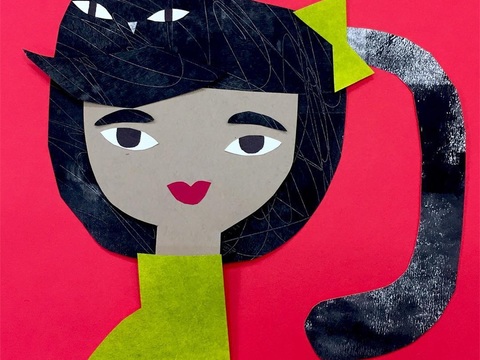  可爱动物手绘，创意童趣插画，猫咪动物插画，治愈系插画，可爱儿 