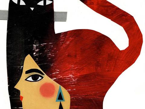  可爱动物手绘，创意童趣插画，猫咪动物插画，治愈系插画，可爱儿 