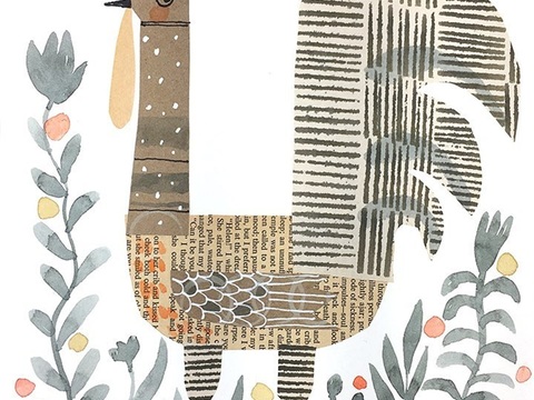  可爱动物手绘，创意童趣插画，猫咪动物插画，治愈系插画，可爱儿 