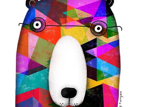  可爱动物手绘，创意童趣插画，猫咪动物插画，治愈系插画，可爱儿 