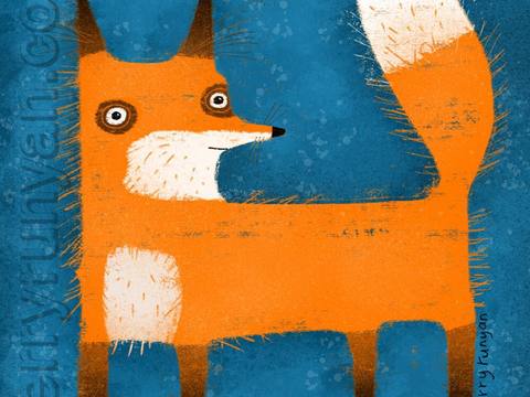  可爱动物手绘，创意童趣插画，猫咪动物插画，治愈系插画，可爱儿 