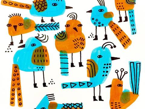  可爱动物手绘，创意童趣插画，猫咪动物插画，治愈系插画，可爱儿 