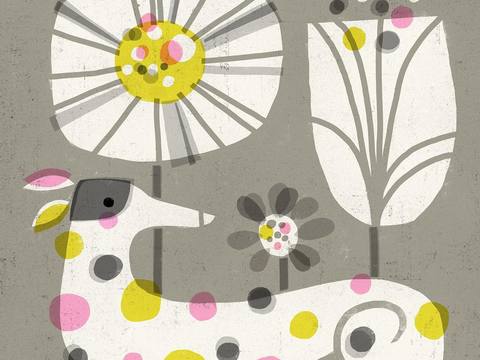  可爱动物手绘，创意童趣插画，猫咪动物插画，治愈系插画，可爱儿 