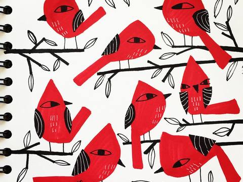  可爱动物手绘，创意童趣插画，猫咪动物插画，治愈系插画，可爱儿 