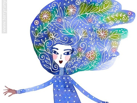  可爱动物手绘，创意童趣插画，猫咪动物插画，治愈系插画，可爱儿 