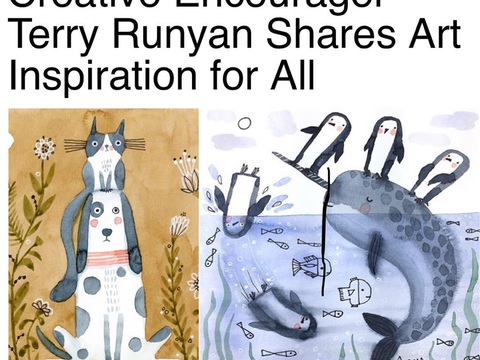  可爱动物手绘，创意童趣插画，猫咪动物插画，治愈系插画，可爱儿 