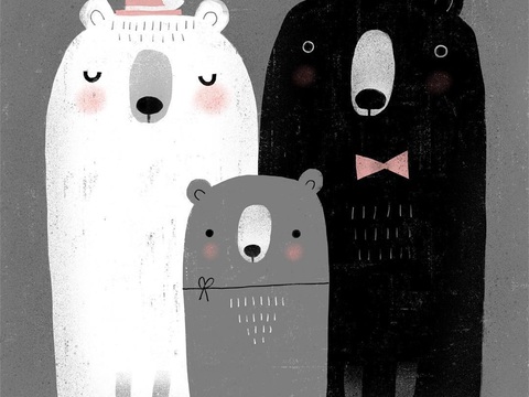  可爱动物手绘，创意童趣插画，猫咪动物插画，治愈系插画，可爱儿 