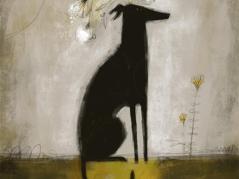  可爱动物手绘创意童趣插画猫咪动物插画治愈系插画可爱儿童插画 