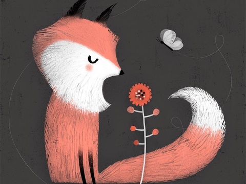  可爱动物手绘创意童趣插画猫咪动物插画治愈系插画可爱儿童插画 