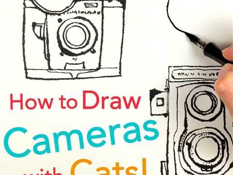  可爱动物手绘，创意童趣插画，猫咪动物插画，治愈系插画，可爱儿 