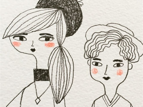  可爱动物手绘，创意童趣插画，猫咪动物插画，治愈系插画，可爱儿 