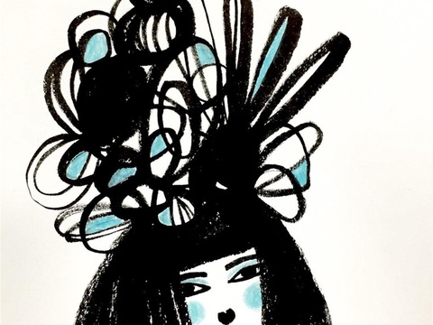  可爱动物手绘创意童趣插画猫咪动物插画治愈系插画可爱儿童插画 