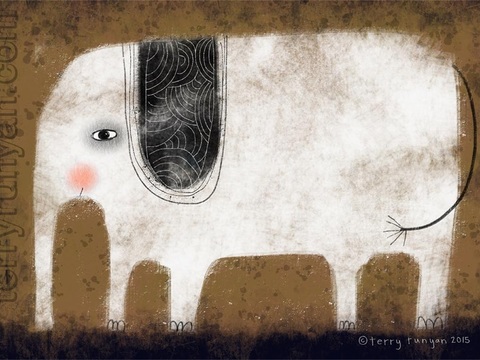  可爱动物手绘创意童趣插画猫咪动物插画治愈系插画可爱儿童插画 