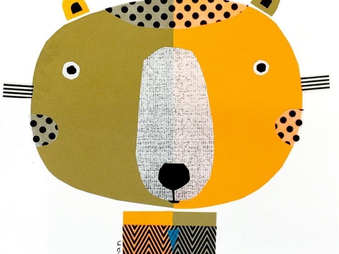  可爱动物手绘创意童趣插画猫咪动物插画治愈系插画可爱儿童插画 