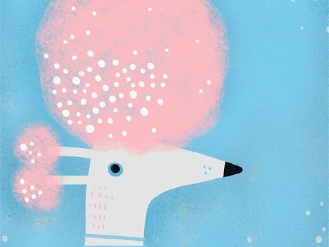  可爱动物手绘创意童趣插画猫咪动物插画治愈系插画可爱儿童插画 