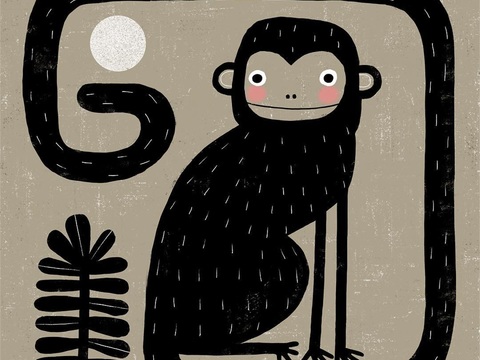  可爱动物手绘创意童趣插画猫咪动物插画治愈系插画可爱儿童插画 