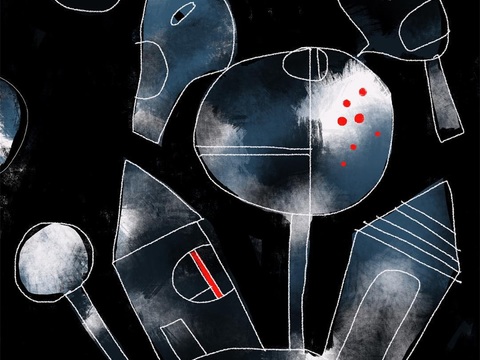  可爱动物手绘，创意童趣插画，猫咪动物插画，治愈系插画，可爱儿 