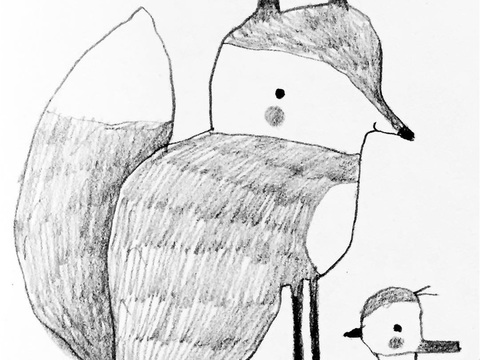  可爱动物手绘创意童趣插画猫咪动物插画治愈系插画可爱儿童插画 