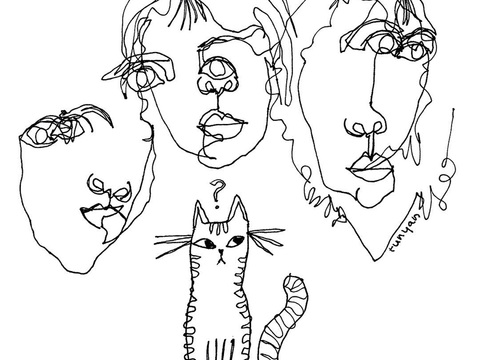 可爱动物手绘，创意童趣插画，猫咪动物插画，治愈系插画，可爱儿