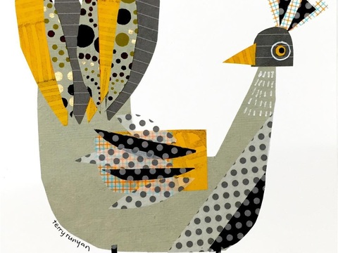  可爱动物手绘创意童趣插画猫咪动物插画治愈系插画可爱儿童插画 