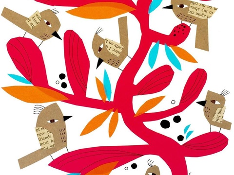  可爱动物手绘，创意童趣插画，猫咪动物插画，治愈系插画，可爱儿 