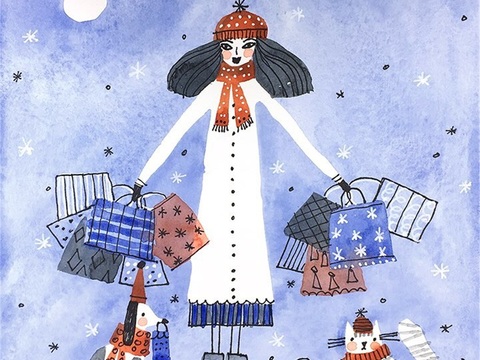  可爱动物手绘，创意童趣插画，猫咪动物插画，治愈系插画，可爱儿 