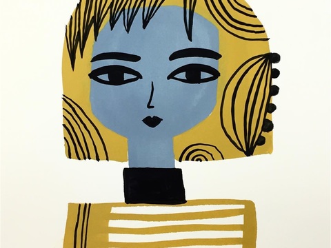  可爱动物手绘创意童趣插画猫咪动物插画治愈系插画可爱儿童插画 