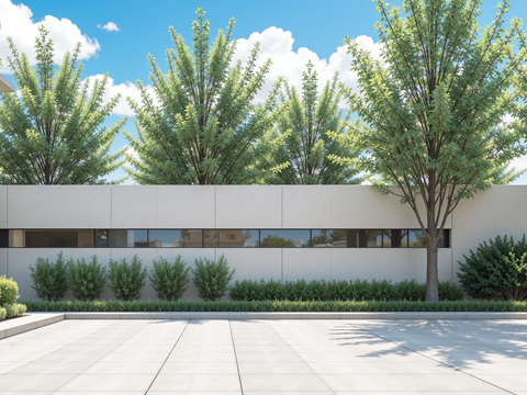 别墅庭院 一楼小院 现代极简庭院