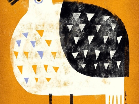  可爱动物手绘创意童趣插画猫咪动物插画治愈系插画可爱儿童插画 