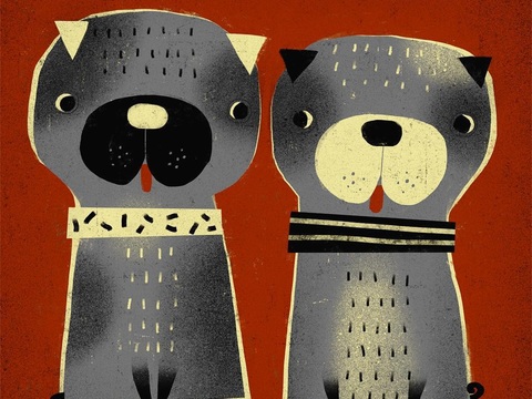  可爱动物手绘创意童趣插画猫咪动物插画治愈系插画可爱儿童插画 