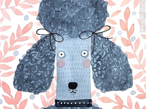  可爱动物手绘创意童趣插画猫咪动物插画治愈系插画可爱儿童插画 