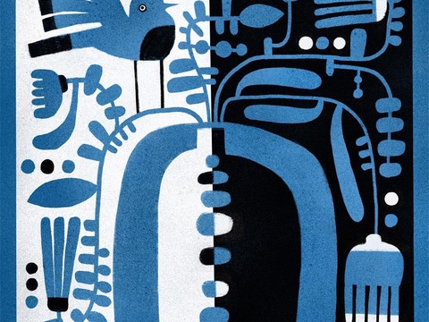  可爱动物手绘创意童趣插画猫咪动物插画治愈系插画可爱儿童插画 