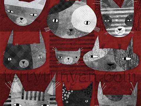  可爱动物手绘创意童趣插画猫咪动物插画治愈系插画可爱儿童插画 