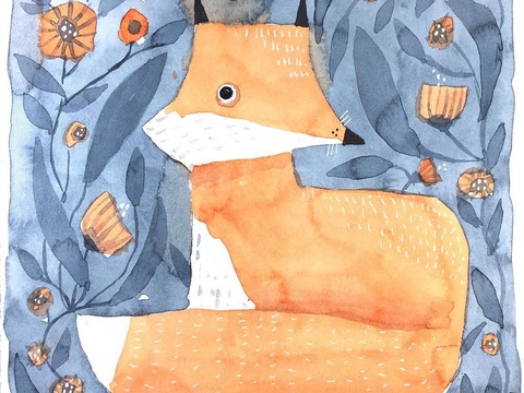  可爱动物手绘创意童趣插画猫咪动物插画治愈系插画可爱儿童插画 