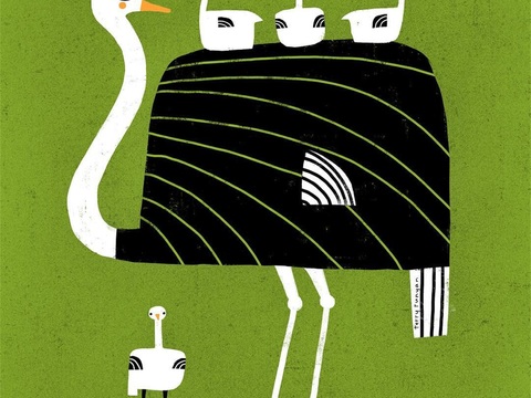  可爱动物手绘创意童趣插画猫咪动物插画治愈系插画可爱儿童插画 