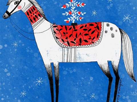  可爱动物手绘创意童趣插画猫咪动物插画治愈系插画可爱儿童插画 