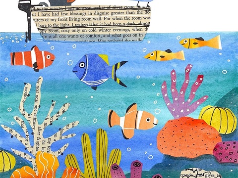  可爱动物手绘创意童趣插画猫咪动物插画治愈系插画可爱儿童插画 