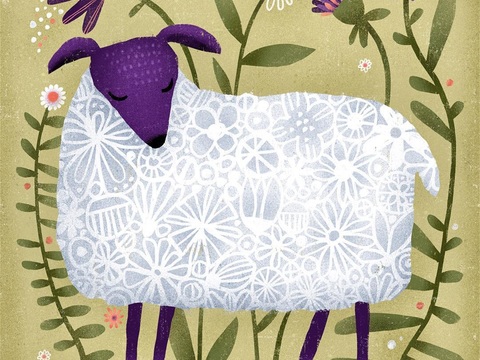  可爱动物手绘创意童趣插画猫咪动物插画治愈系插画可爱儿童插画 