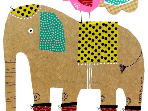  可爱动物手绘创意童趣插画猫咪动物插画治愈系插画可爱儿童插画 