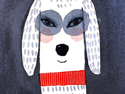  可爱动物手绘创意童趣插画猫咪动物插画治愈系插画可爱儿童插画 