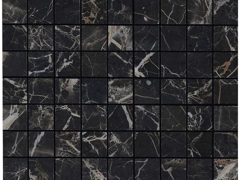 无缝黑色大理石马赛克瓷砖