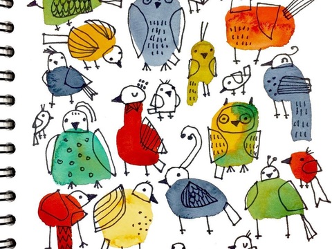  可爱动物手绘创意童趣插画猫咪动物插画治愈系插画可爱儿童插画 