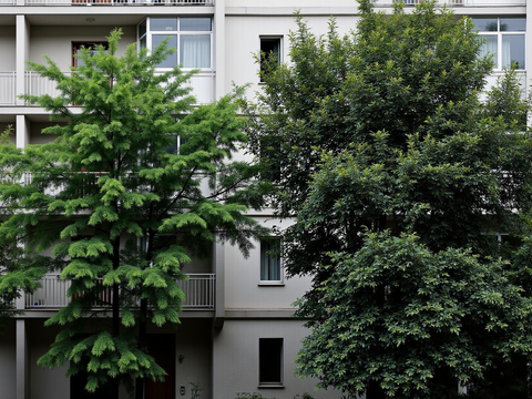 小区高层外景 窗景