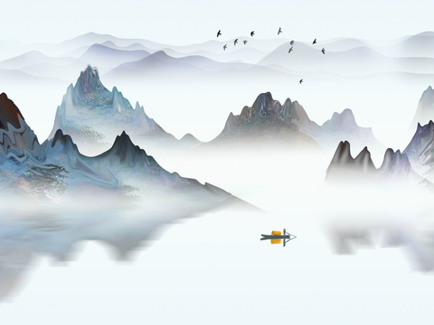  装饰画抽象画挂画拼贴风插画风漫画风儿童画壁画墙画 